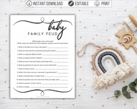 Family Feud Printable Baby Shower Game