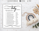 Celebrity Baby Names Printable Baby Shower Game
