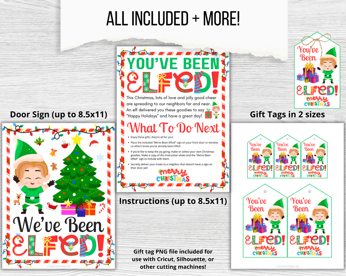 printable-you-ve-been-elfed-signs-and-instructions-editable-bright-color-mom-shop for You Ve Been Elfed Free Printable Printable You've Been ELFED Signs and Instructions (Editable) – Bright Color Mom Shop for You Ve Been Elfed Free Printable