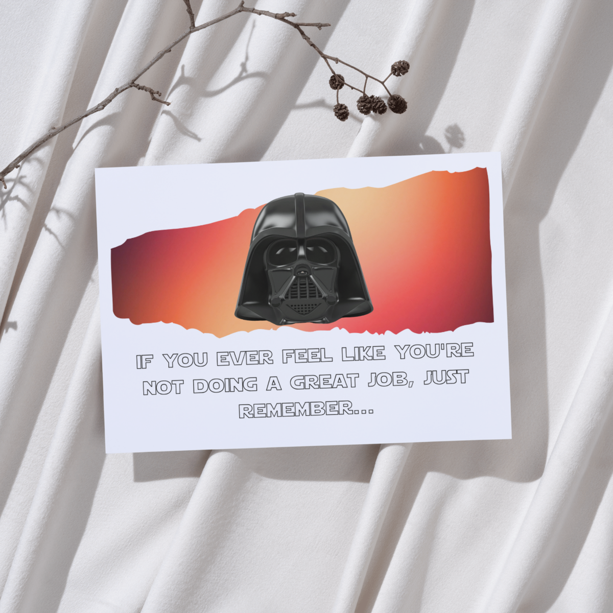 Star Wars Father's Day Card Featuring Darth Vader – Bright Color