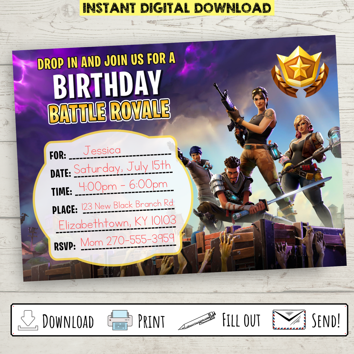 FREE Printable Fortnite Battle Royale Birthday Invitation – Bright Color Mom Shop free-printable-fortnite-battle-royale-birthday-invitation-bright-color-mom-shop