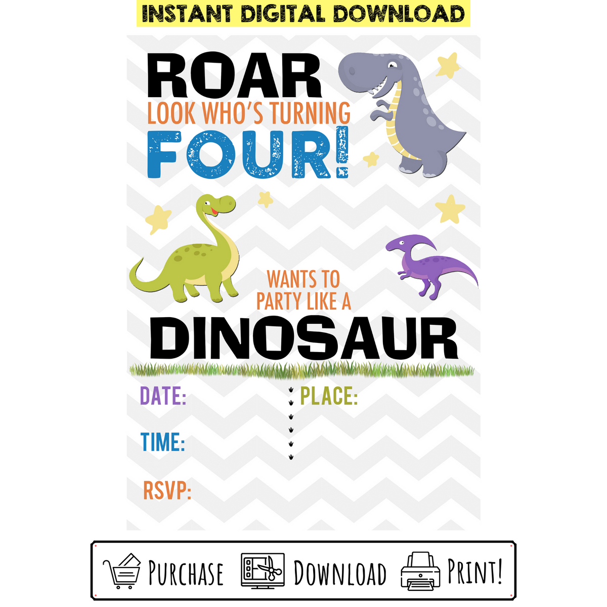 custom-printable-roar-look-who-s-four-dinosaur-birthday-invitation-bright-color-mom-shop