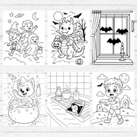 Cute Halloween Coloring Book (50 Pages)