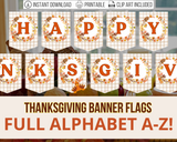 Printable Happy Thanksgiving Banner (Full Alphabet)