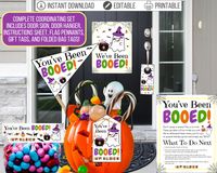 Printable You've Been BOOED Signs and Instructions (Editable)