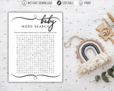 Word Search Printable Baby Shower Game
