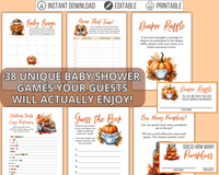 Printable Little Pumpkin Baby Shower Games (38 Activities)