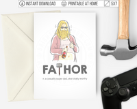 Printable Thor Father's Day Card