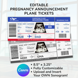 Pregnancy Announcement Plane Ticket