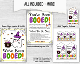 Printable You've Been BOOED Signs and Instructions (Editable)