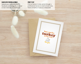 Printable Thanksgiving Pregnancy Announcement Card (Editable)