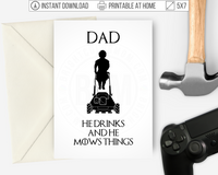 Printable Game of Thrones Father's Day Card
