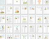 Classic Winnie-the-Pooh Baby Shower Printables Bundle (Blue for Baby Boy)