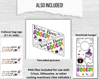 Printable You've Been BOOED Signs and Instructions (Editable)