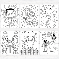 Cute Halloween Coloring Book (50 Pages)