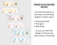 Classic Winnie-the-Pooh Printable Baby Shower Banner Flags