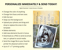 Editable, Printable Pregnancy Announcement Card (Sonogram Template)