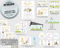 Classic Winnie-the-Pooh Editable Baby Shower Thank You Stickers