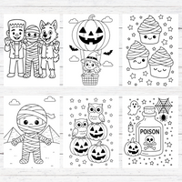 Cute Halloween Coloring Book (50 Pages)