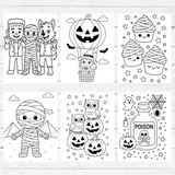 Cute Halloween Coloring Book (50 Pages)