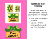 Free Shoes Printable Leprechaun Trap Sign