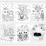 Cute Halloween Coloring Book (50 Pages)