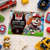Editable Al Paw Patrol Party Invitation