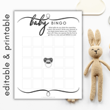 Editable Baby Bingo Baby Shower Game