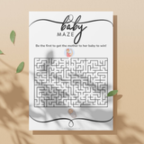 Baby Maze Baby Shower Game
