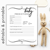 Baby Predictions Baby Shower Activity