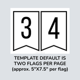 Black and White Birthday Banner with Full Alphabet and Numbers