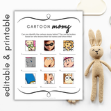Cartoon Moms Baby Shower Game