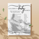 Celebrity Baby Names Baby Shower Game