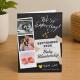Custom Pregnancy Announcement Card with Photo Strip