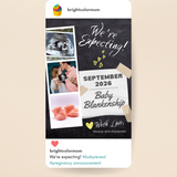 Custom Pregnancy Announcement Card with Photo Strip