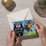 Editable Chase Paw Patrol Party Invitation