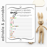 Children's Books Emoji Pictionary Baby Shower Game