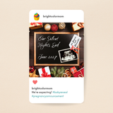 Editable Christmas Pregnancy Announcement for Social Media