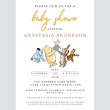 Classic Winnie the Pooh Baby Shower Invitation Set