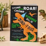 Dino-Four Birthday Invitation