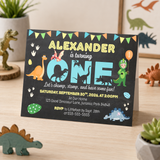 Baby Dinosaur 1st Birthday Invitation