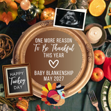 Editable Thanksgiving Pregnancy Announcement for Social Media