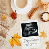 Editable Fall Pregnancy Announcement for Social Media