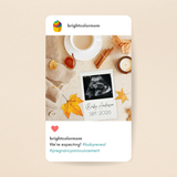 Editable Fall Pregnancy Announcement for Social Media