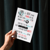 Funny Father's Day Card from Cat