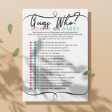 Guess Who? Mommy or Daddy Baby Shower Game
