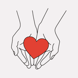 Hands Holding a Heart SVG