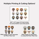 Harry Potter Character Cupcake Toppers
