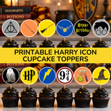 Harry Potter Icons Cupcake Toppers