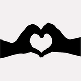 Heart Hands Silhouette SVG